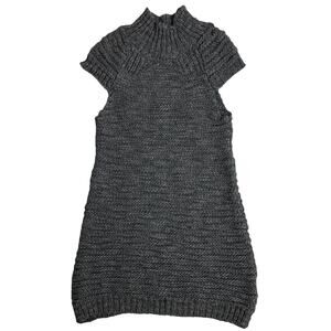 ZARA Gray Short Sleeve Mini Knit Sweater Dress Small